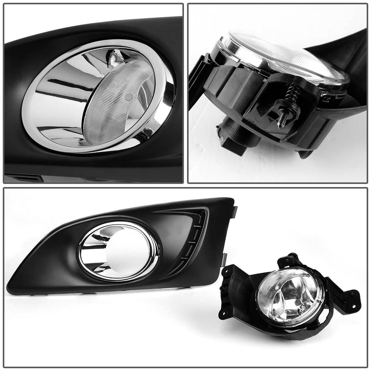 Dna Motoring Fl-Ztl-158-Ch Front Bumper Fog Light Driver & Passenger Side Enhance Visibility [Compatible With 11-15 Chevy Sonic