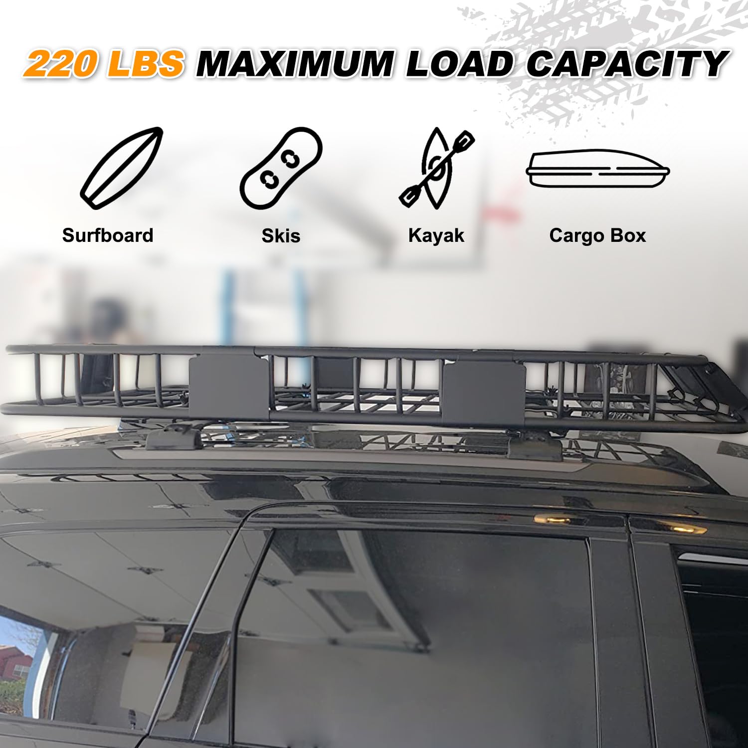 Snailfly 220 Lbs Roof Rack Cross Bars Fit For 2011-2021 Jeep Grand Cherokee Crossbars Cargo Luggage Rack, Aluminum Alloy