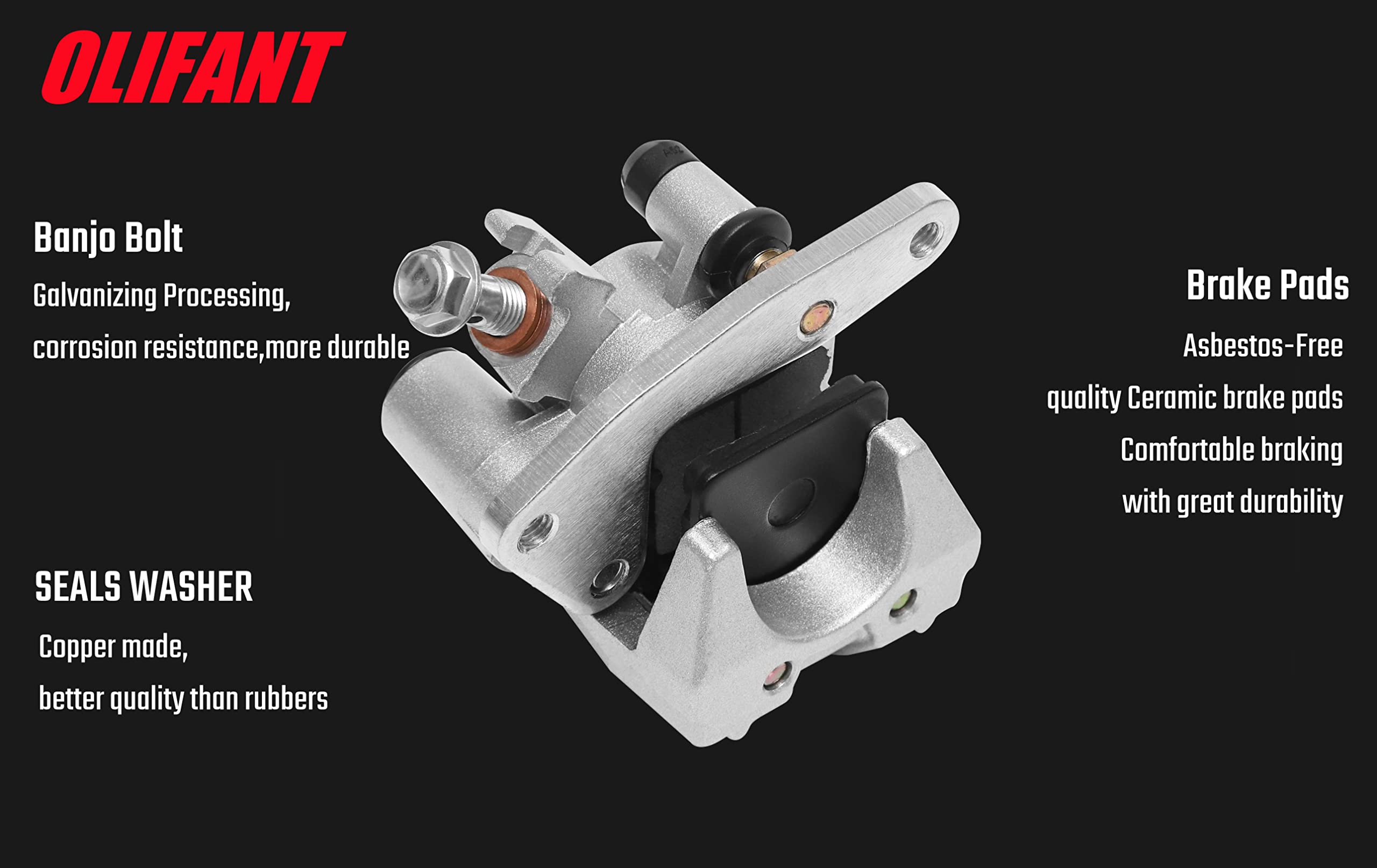 Front Brake Calipers For Honda 400Ex 300Ex 250X 250Ex Trx250Ex Trx250X Trx300Ex Trx300X Trx400Ex Trx400X Sportrax Fourtrax