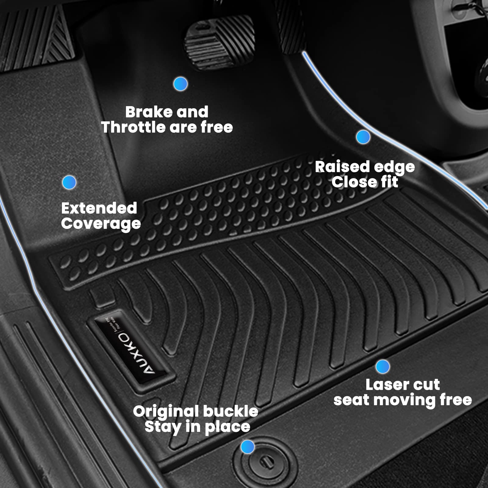 Auxko All Weather Floor Mats Fits For Honda Cr-V 2023 2024 2025 (Include Hybrid) Tpe Rubber Liners Accessory For Honda Crv 2023