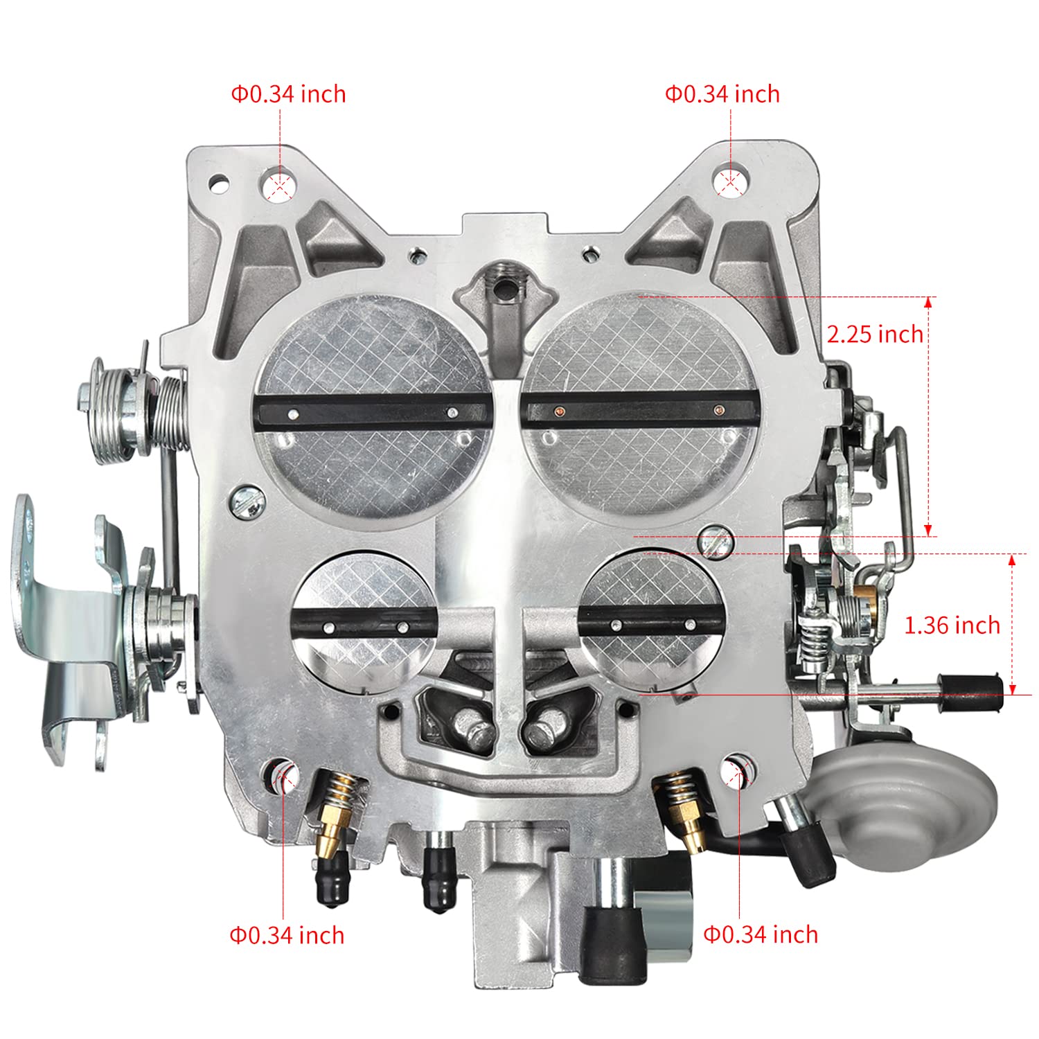 4 Barrel Carburetor For 1901R Rochester Quadrajet 4Mv Chevy 327 350 427 454 Engine Car And Chevrolet Gmc Trucks 1966-1973, Replace Corvettes 1975-1979 750Cm Carb W/Manual Divorced Choke 1901-Gg 4-Bbl