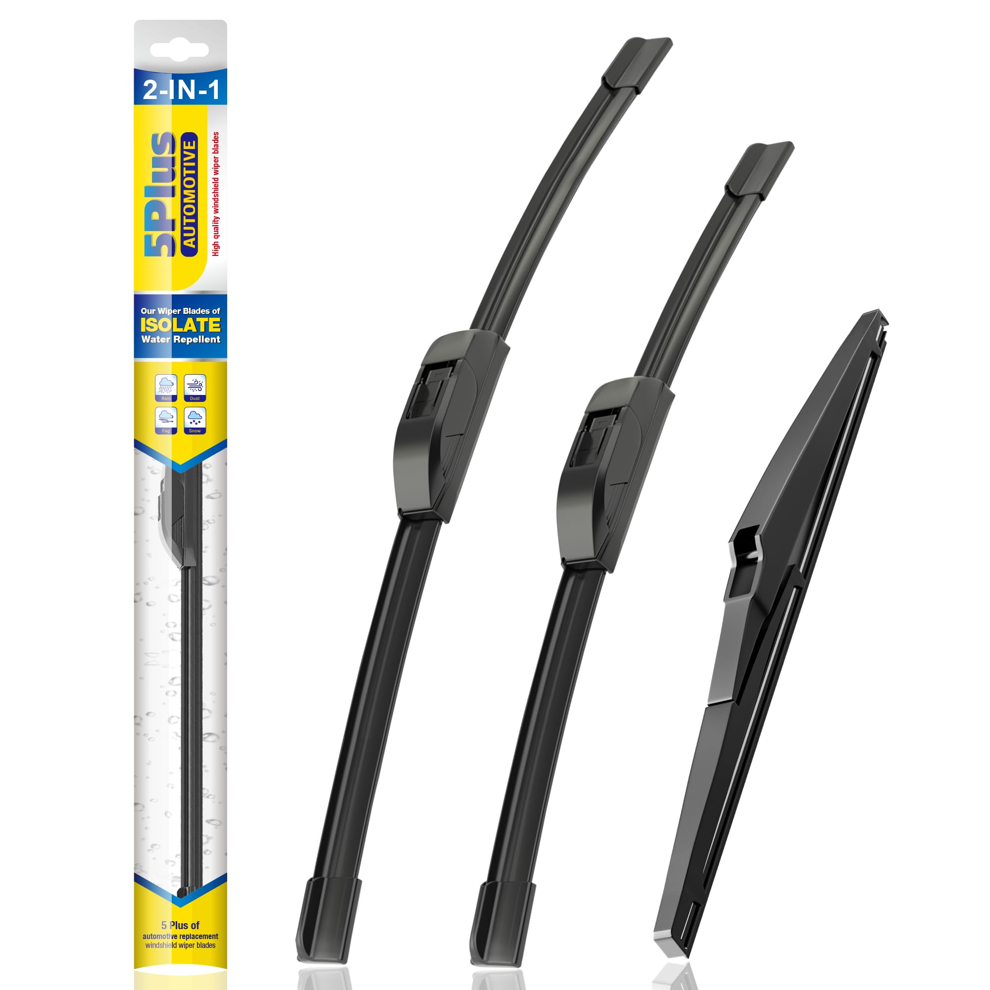 5 Plus Windshield Wiper Blades Replacement For 2023-2018 Jeep Compass Windshield Wipers (Pack Of 3), Automotive Replacement Wind