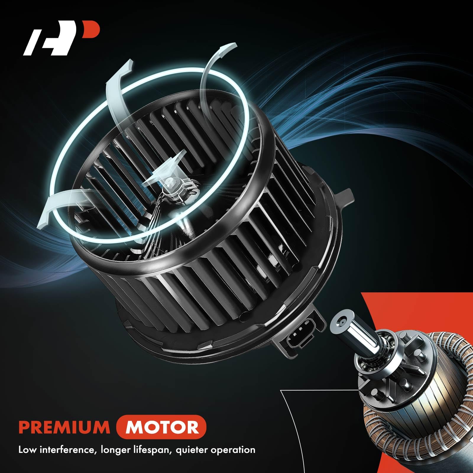 A-Premium HVAC A/C Heater Blower Motor with Fan Cage Replacement for Chevy, GMC, Cadillac Vehicles - 1999-2002 Silverado 1500, S