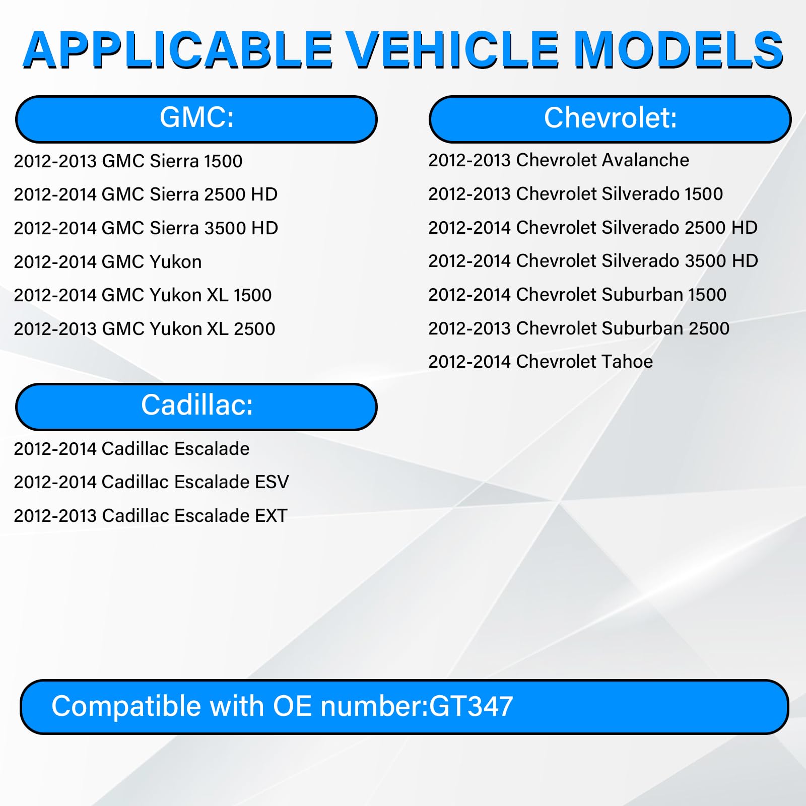 NIULPFZTK Gas Cap Replacement for Chevy Silverado, Suburban, Avalanche, Tahoe, Escalade - Plastic, Model 20962524, Color 20962524