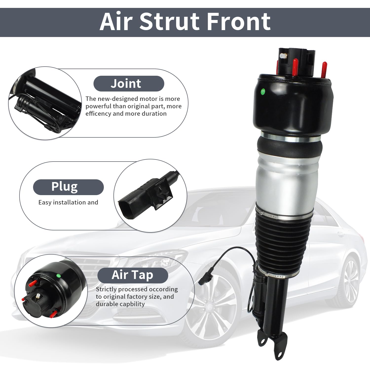 Front Left Air Suspension Strut Shock Absorber for Mercedes-Benz 2-MATIC Airmatic 2003-2009 W211 E-CLASS E320 E350 E500 E550 for