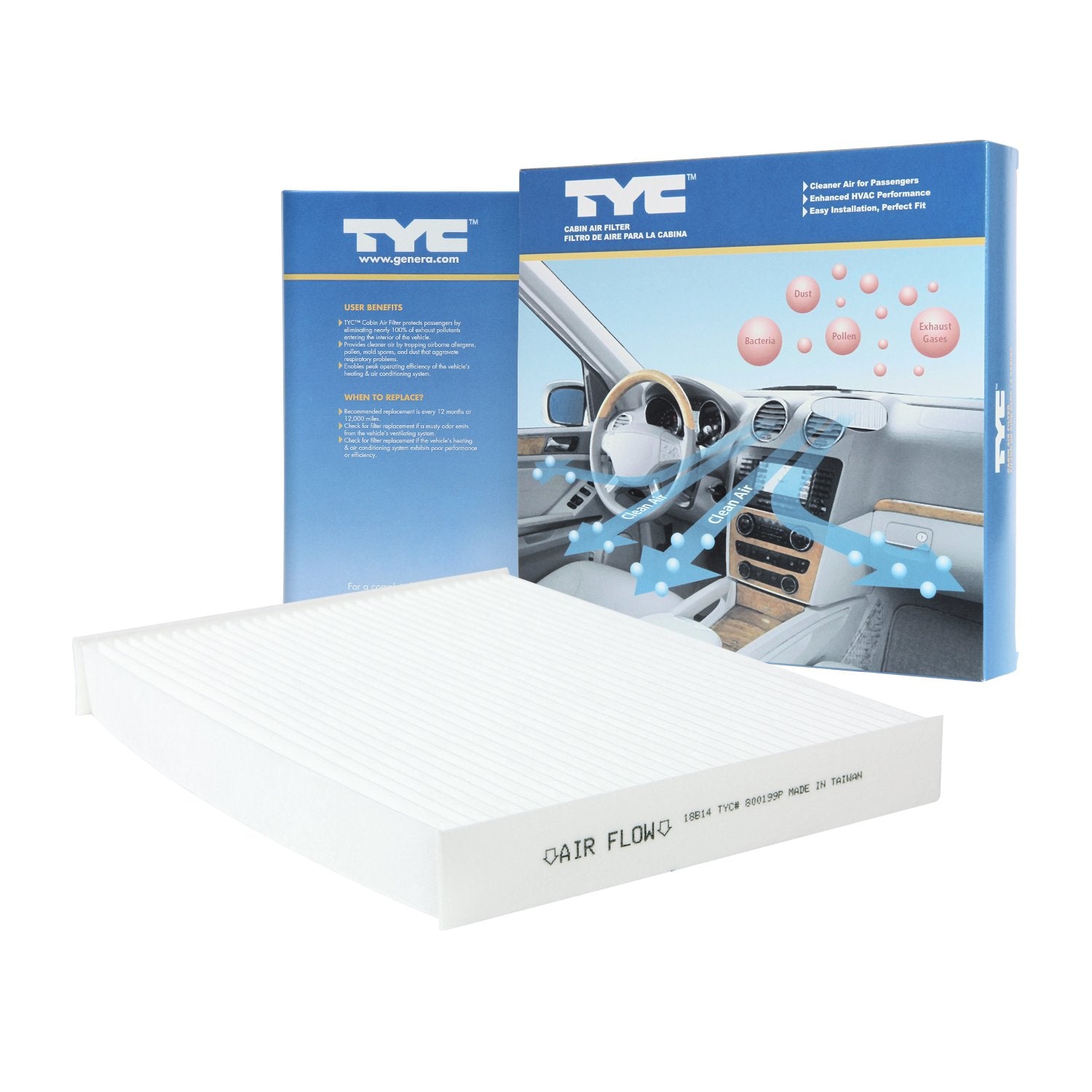 TYC Cabin Air Filter Compatible with 2014-2019 Kia Soul