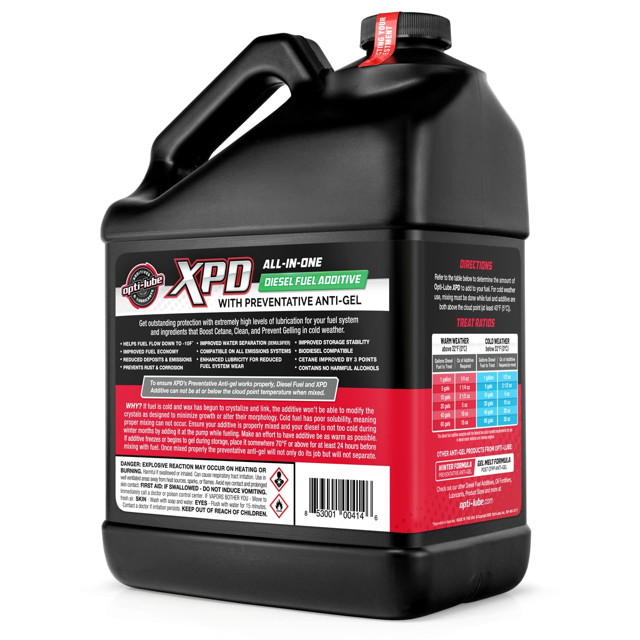 Opti-Lube XPD Diesel Fuel Additive - 1 Gallon with Hand Pump & Long Neck Bottles