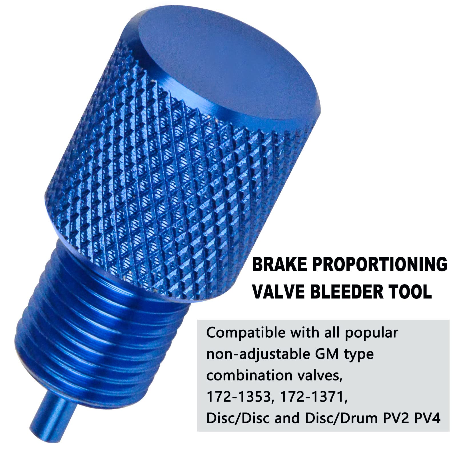 WISPAUSU Brake Proportioning Valve Bleeder Tool, Metal, Compatible with GM PV2 PV4, Blue