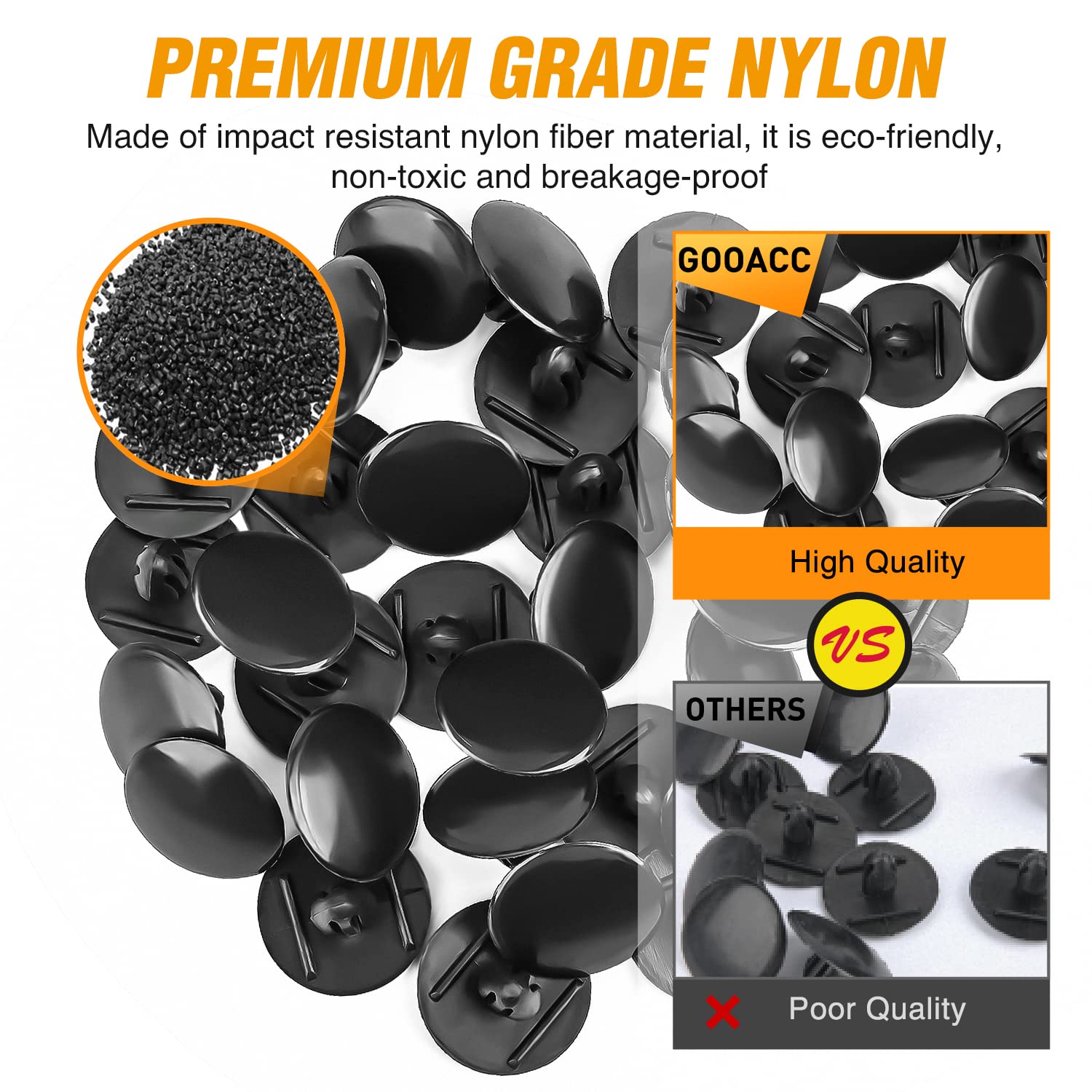 Gooacc 50Pcs Hood Insulation Retainer 7Mm For Toyota 90467-09050 90467-A0003 Gm 88970747 94858509 Lexus Scion