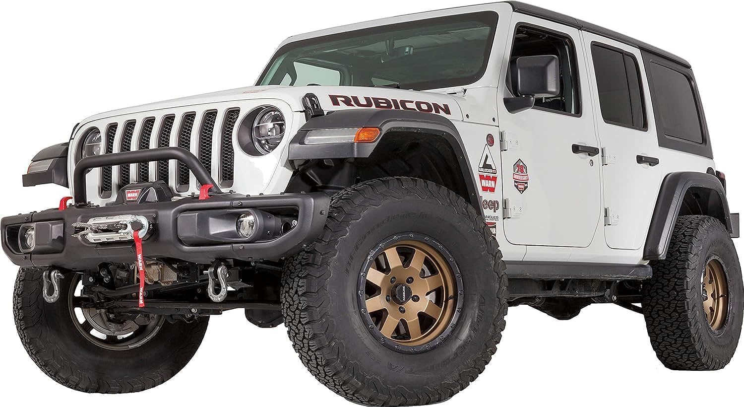 Warn 102355 Jeep Jl Oe Rubicon Front Bumper Grille Guard Tube, Low-Height