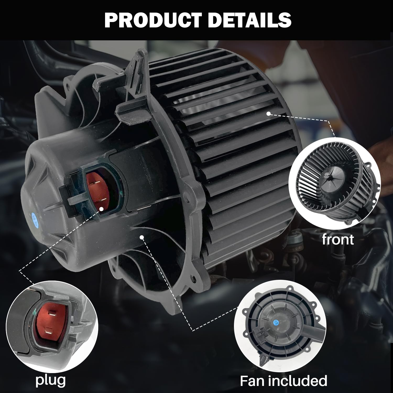 Aspligo 700027 Ac Heater Blower Motor Fan Assembly Fit For Ford Expedition 1997-2002 ,F150 1997-2003 ,For Lincoln Blackwood 2002