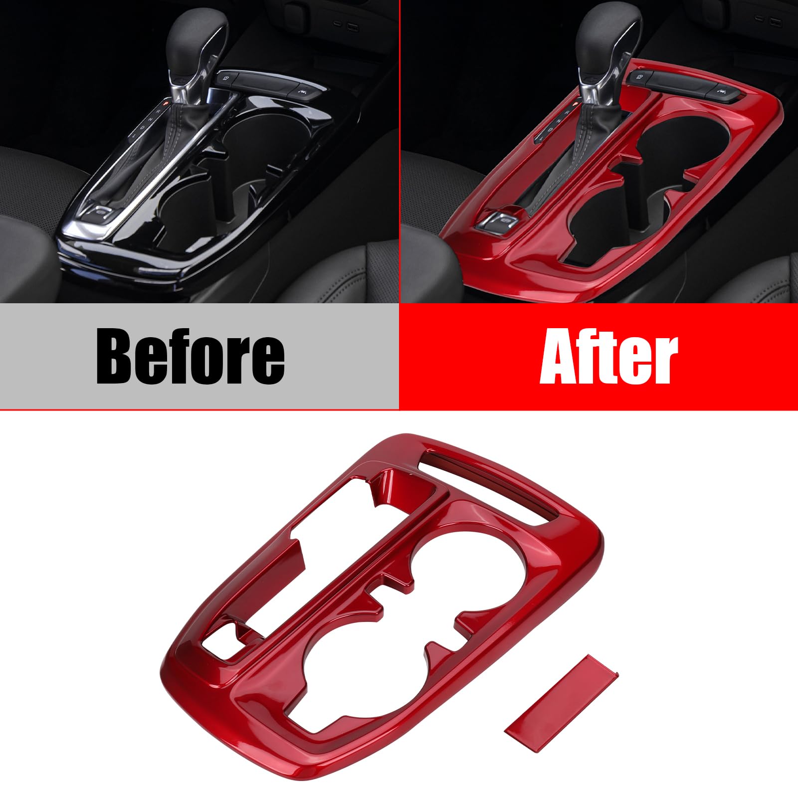 ZWPARTS Gear Shift Panel Trim Cover Compatible with 2024 2025 Chevy Trax (LS,1RS,LT,2RS,ACTIV) ABS Shift Panel Cover for 2024 Tr