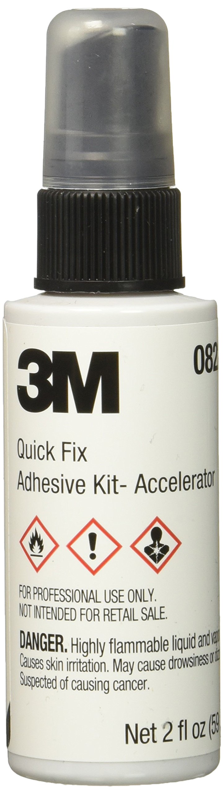 3M Quick Fix Adhesive Kit, Model 08224, 0.7 oz Adhesive & 2.0 oz Accelerator, Factory Color, Steel Material
