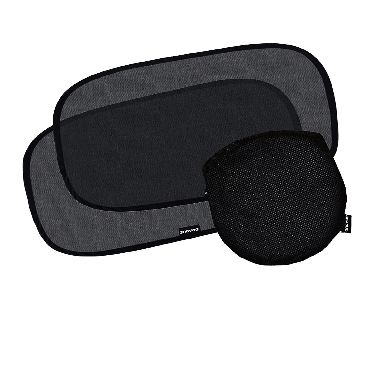 Enovoe Car Window Shade for Baby - (4 Pack) - XL - 25 x 16 - Cling Car Sun Shade for Windows - Sun, Glare and UV Rays Protection