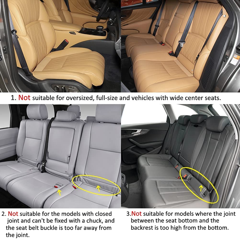 West Llama Full Set Car Seat Covers For Front And Rear Bottom Seats Only, Luxury Pu Leather Car Seat Pads Protectors Waterproof