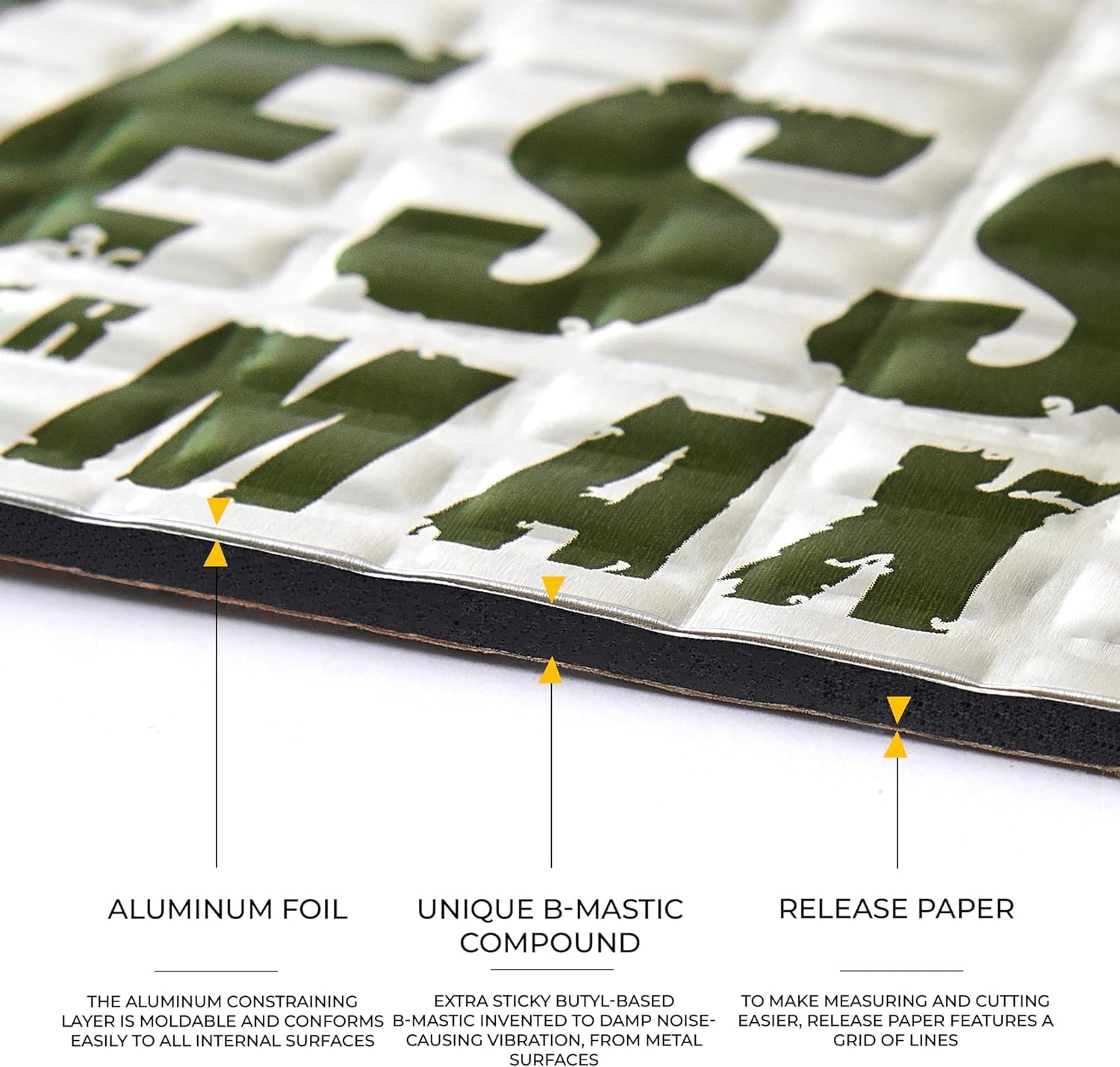Siless Max Car Sound Deadening Mat - 120 mil Butyl Noise Insulation & Vibration Dampening - 6 sqft