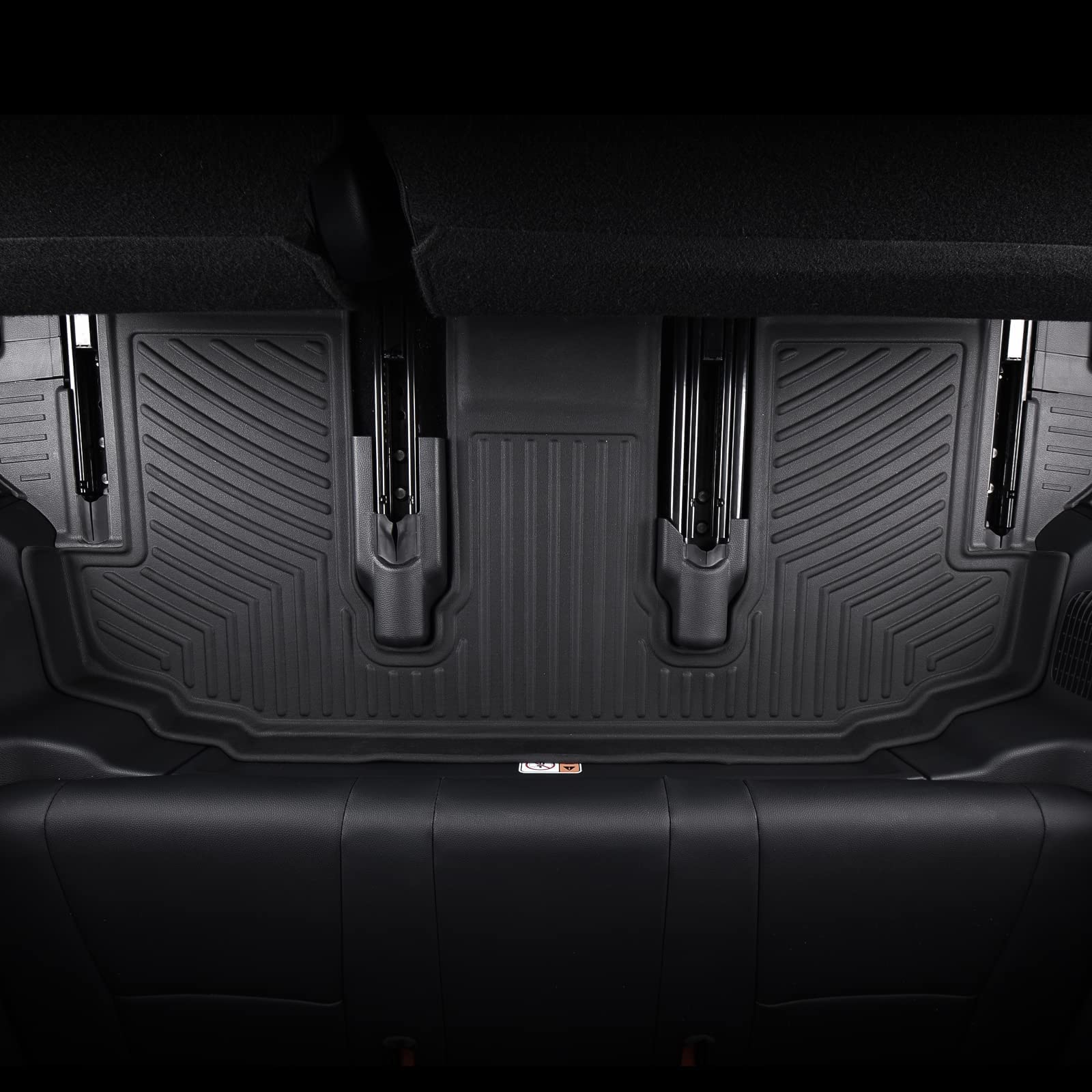 Tesson All Weather Floor Mats Accessories 3 Row Liners Set & Cargo Mats Custom Fit for 7 Seats 2021-2025 Chevy Chevrolet Tahoe/G