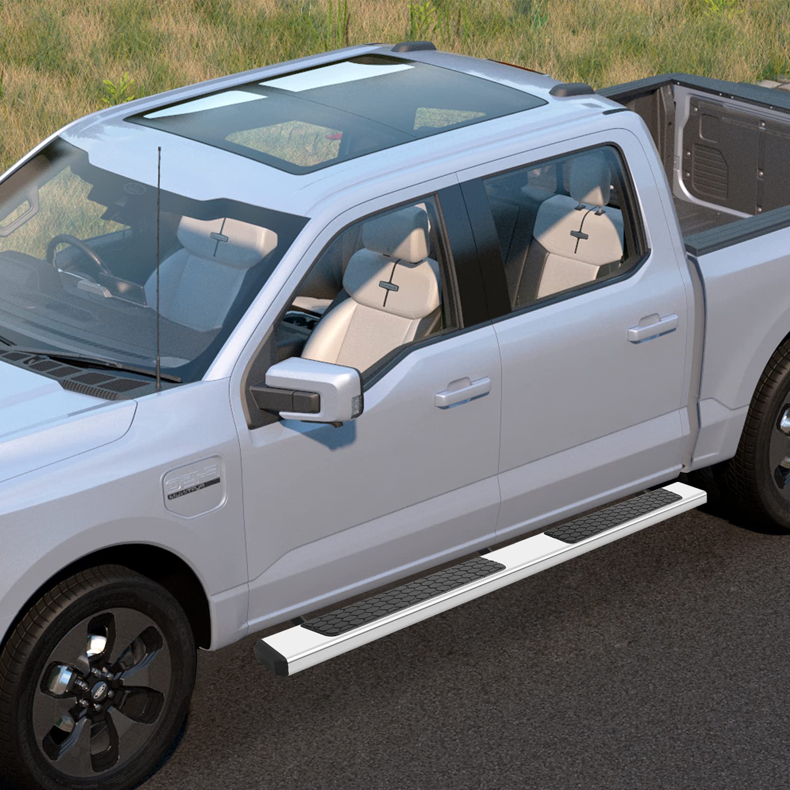 Comnova 6.5 Inches Side Steps Running Boards Compatible With 2019-2025 Dodge Ram 1500 (Excl. Classic/2500/3500) Crew Cab With 4