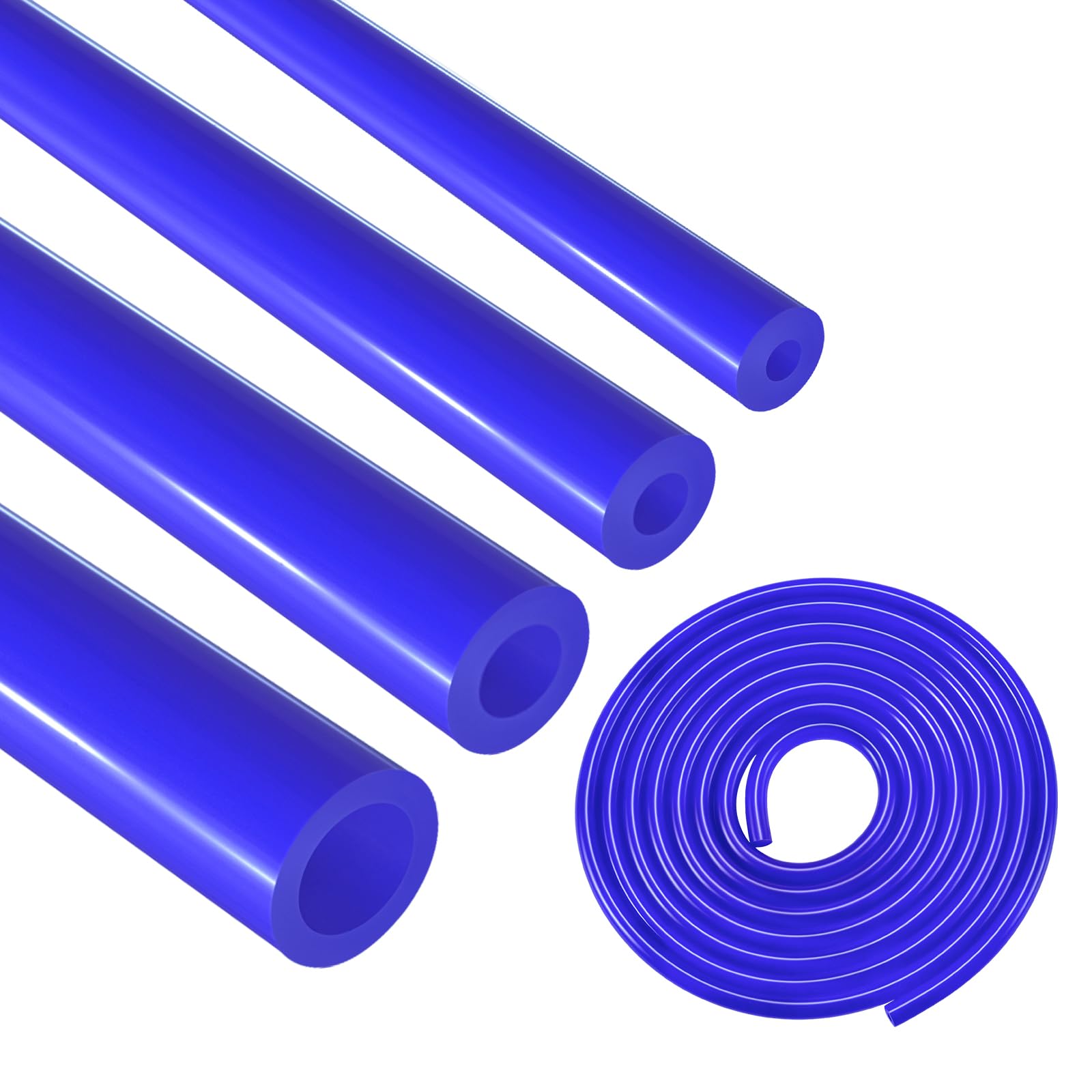 EVIL ENERGY 5/32 1/4 5/16 1/2 Silicone Vacuum Tubing Hose Line Kit 10FT 130PSI Max Pressure Blue (4mm 6mm 8mm 12.7mm)