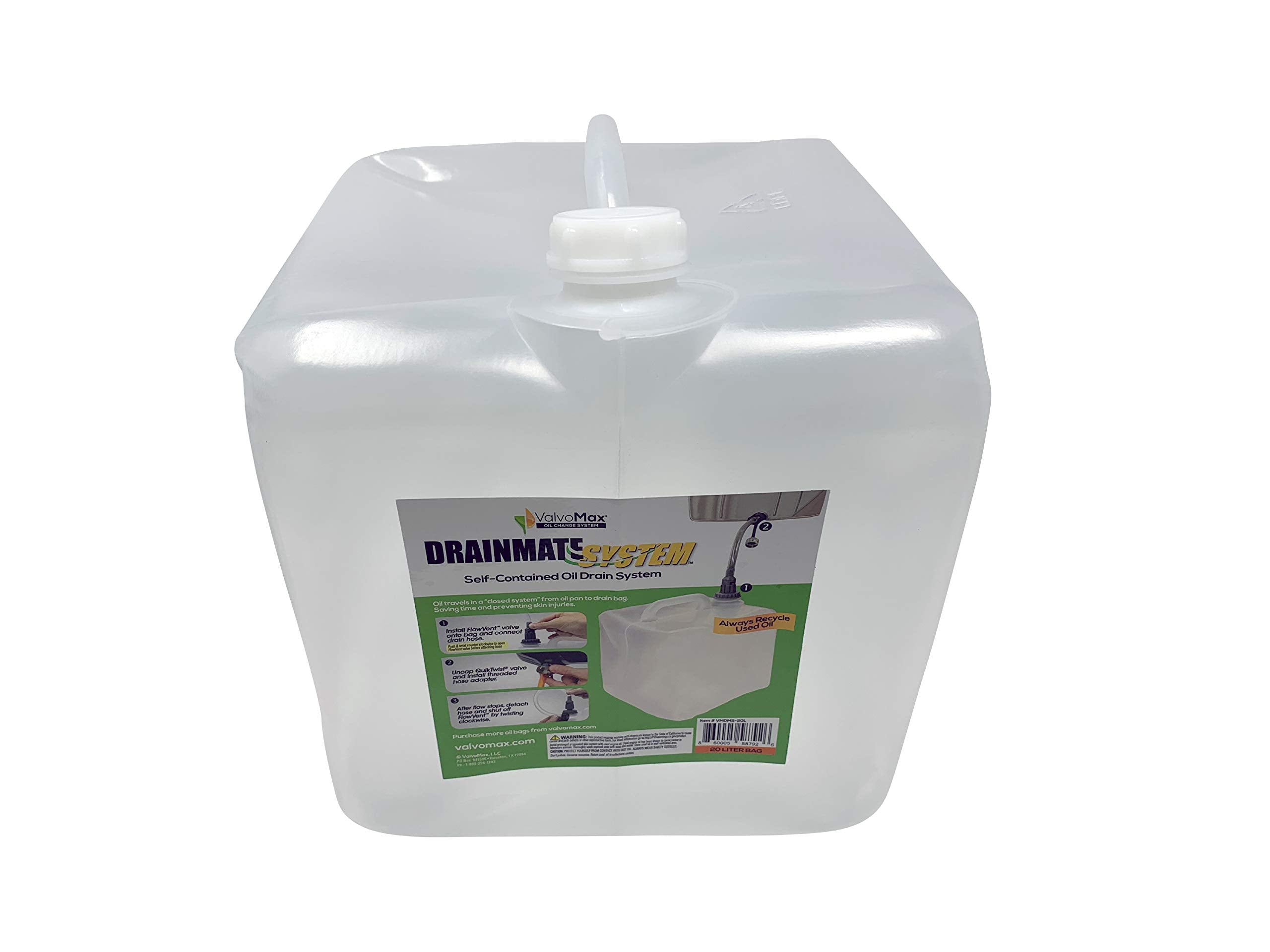 Valvomax Collapsible Oil Drain Bag - 20 Liter (Bag Attachment Sold Separate)
