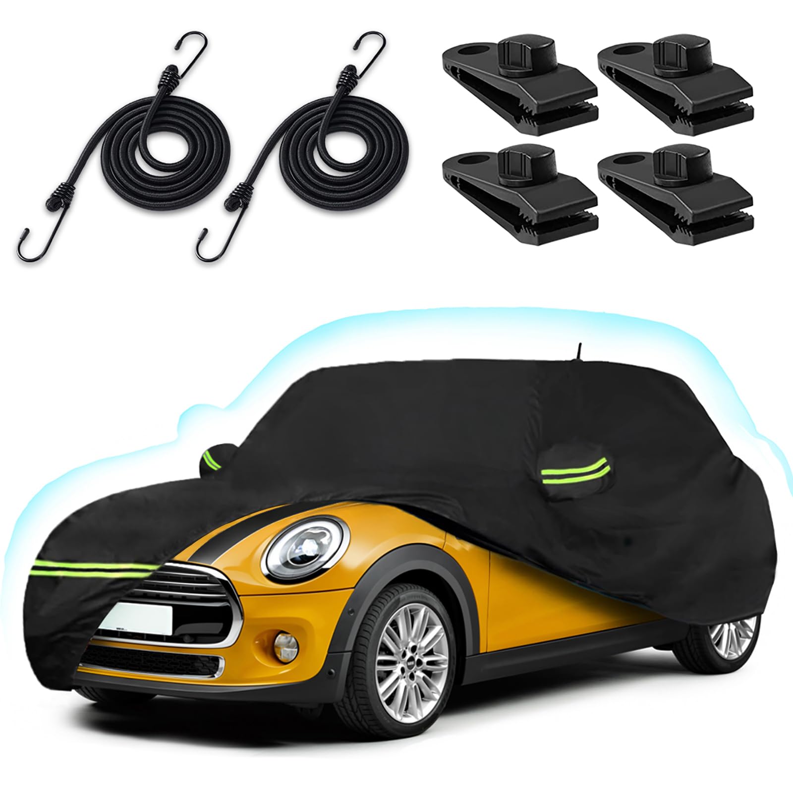 Car Covers For 2002-2025 Mini Cooper/Cooper S/Hardtop/Convertible 2-Door, 210T Waterproof All Weather Cooper Full Car Cover Outd