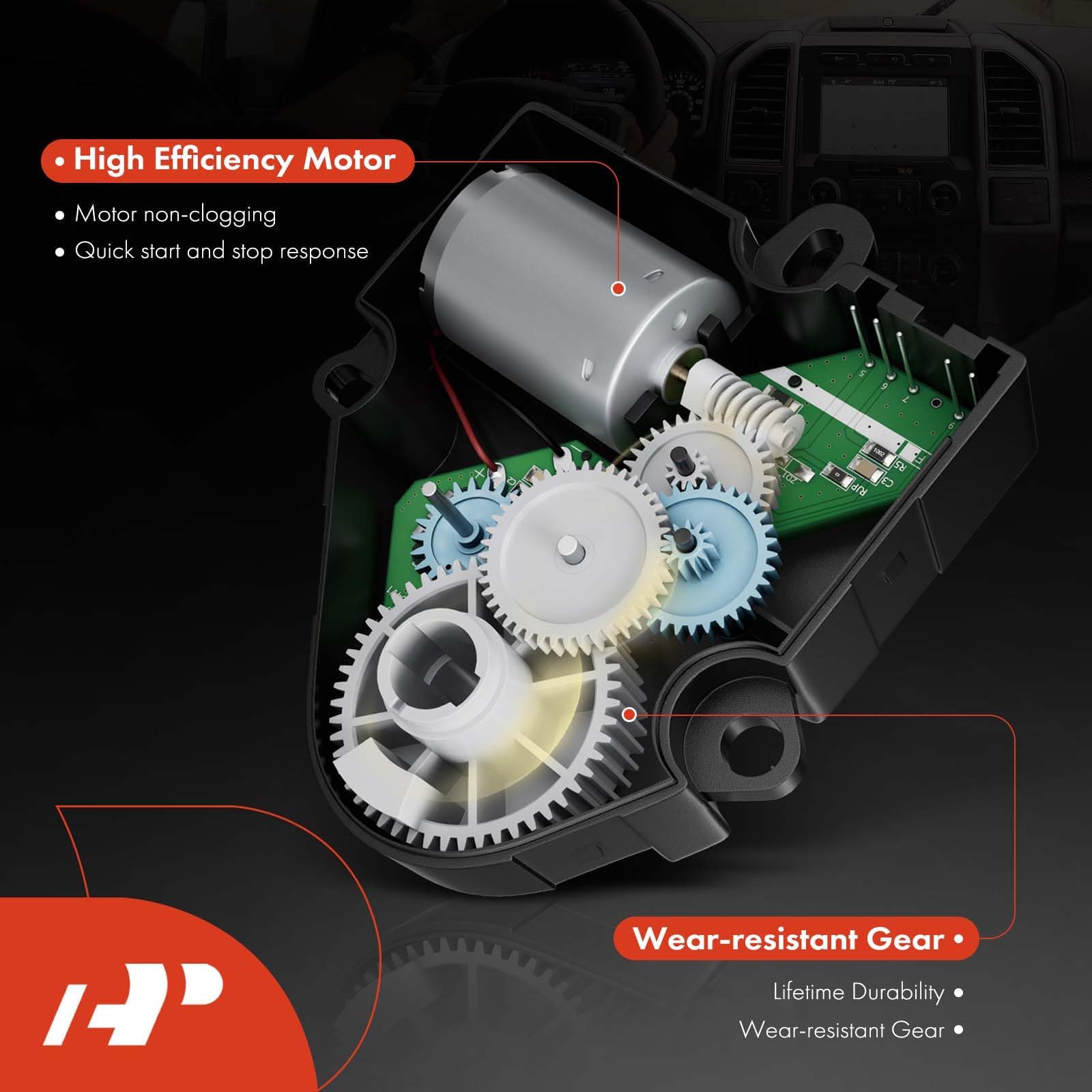 A-Premium HVAC Blend Door Actuator Compatible with Buick, Chevy, Cadillac, GMC, Hummer, Isuzu, Olds & Pontiac Vehicles - 1994-20