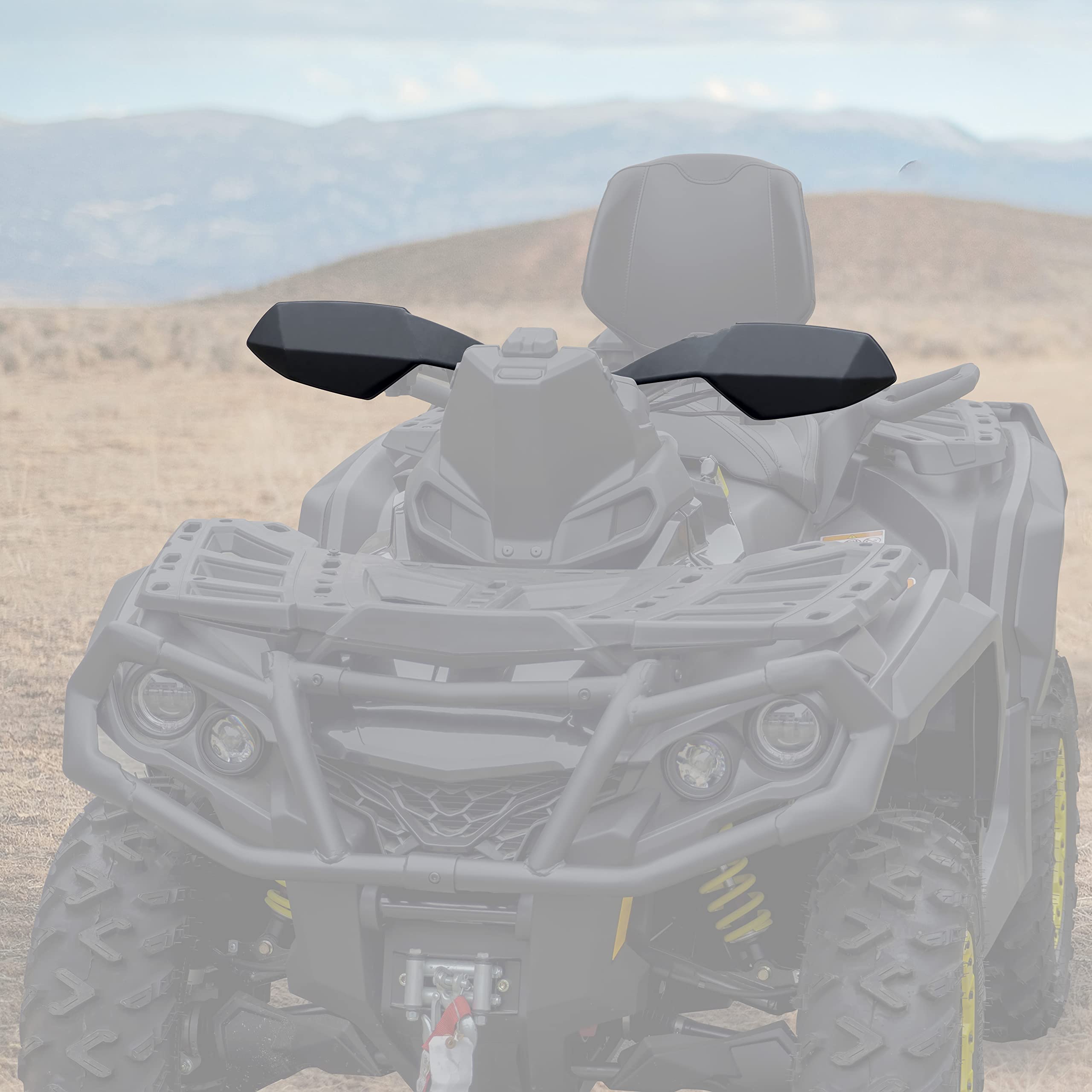 Sautvs Black Handguards Protector Wind Deflector For Can Am Outlander, Plastic Hand Guards Air Deflector Kit For Can-Am Outlande