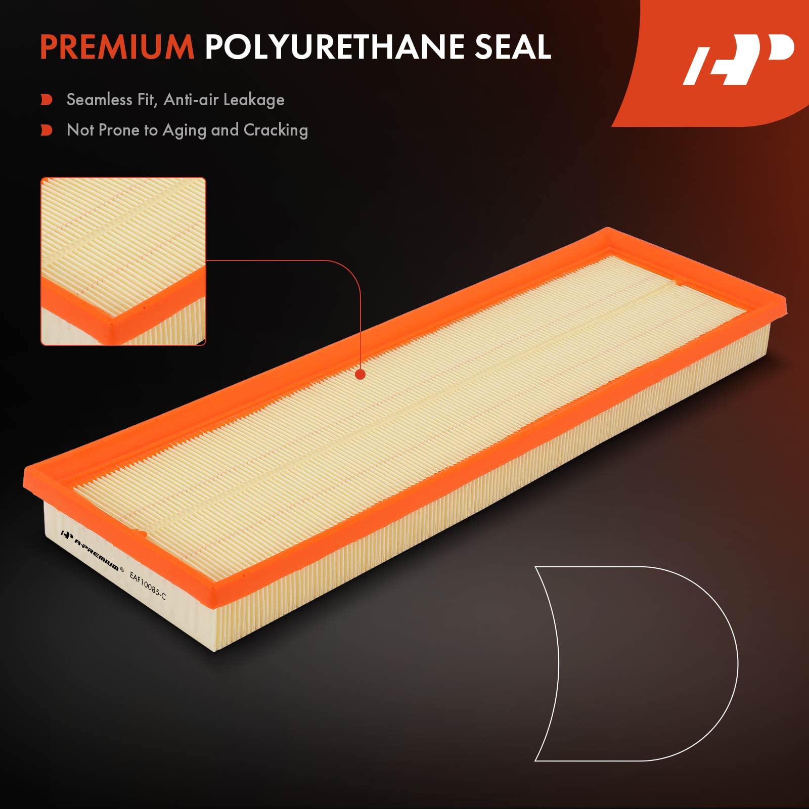 A-Premium Engine Air Filter Compatible With Volkswagen Beetle, Golf, Jetta, Passat, Rabbit, 2005-2015, L5 2.5L, Flexible Panel,