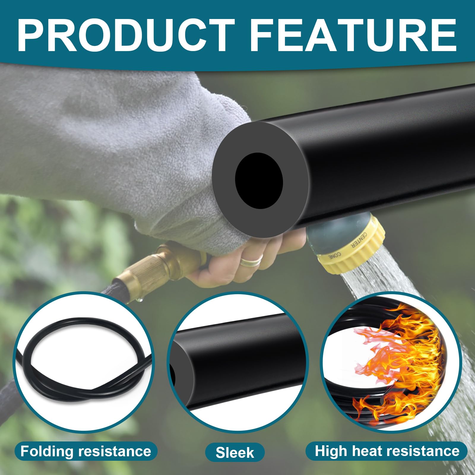 SDZONGES Vacuum Hose Automotive, 5FT ID 1/8''(3mm) Vacuum Hose, 130PSI Max Pressure Silicone (4pcs Clamps include).