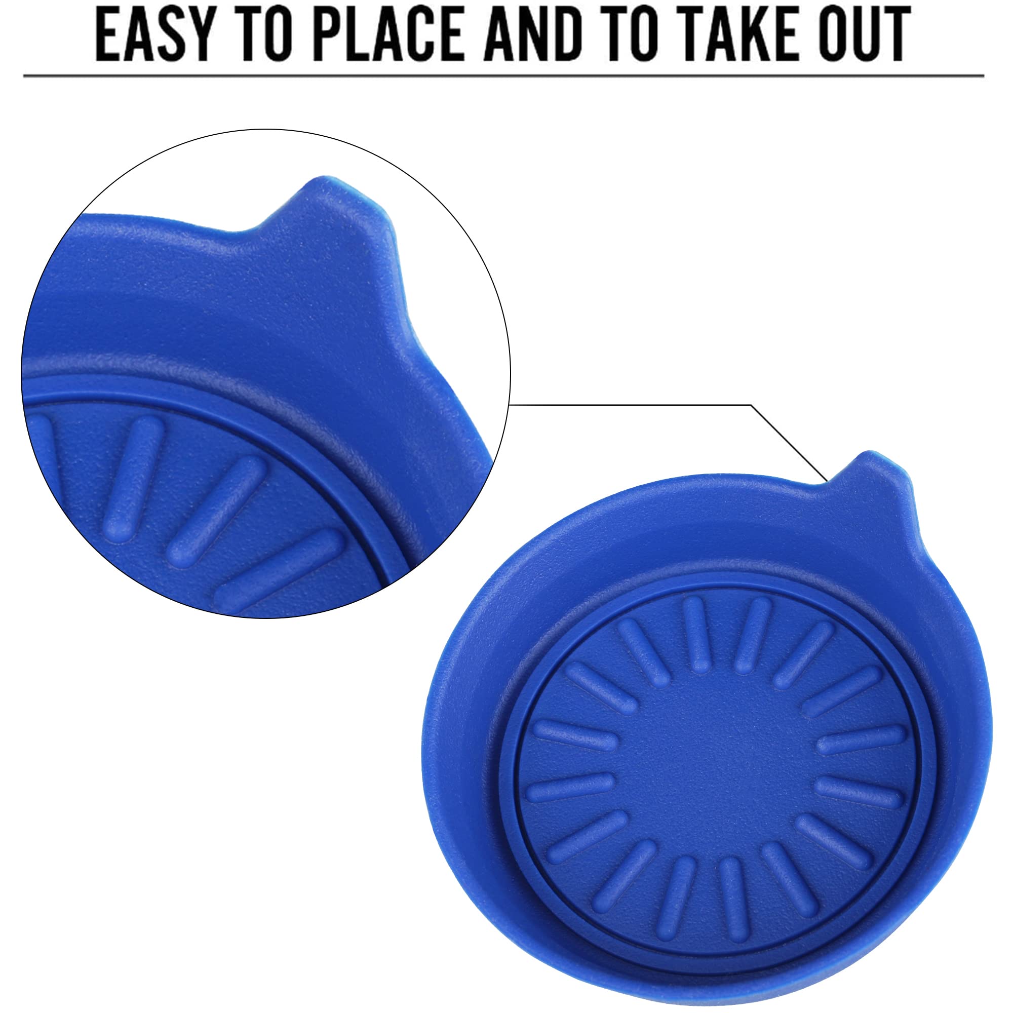 Sparta Car Coasters Set Of 4 Pack, Silicone Universal Vehicle Coasters, 3-1/8 '' Diameter (Blue)