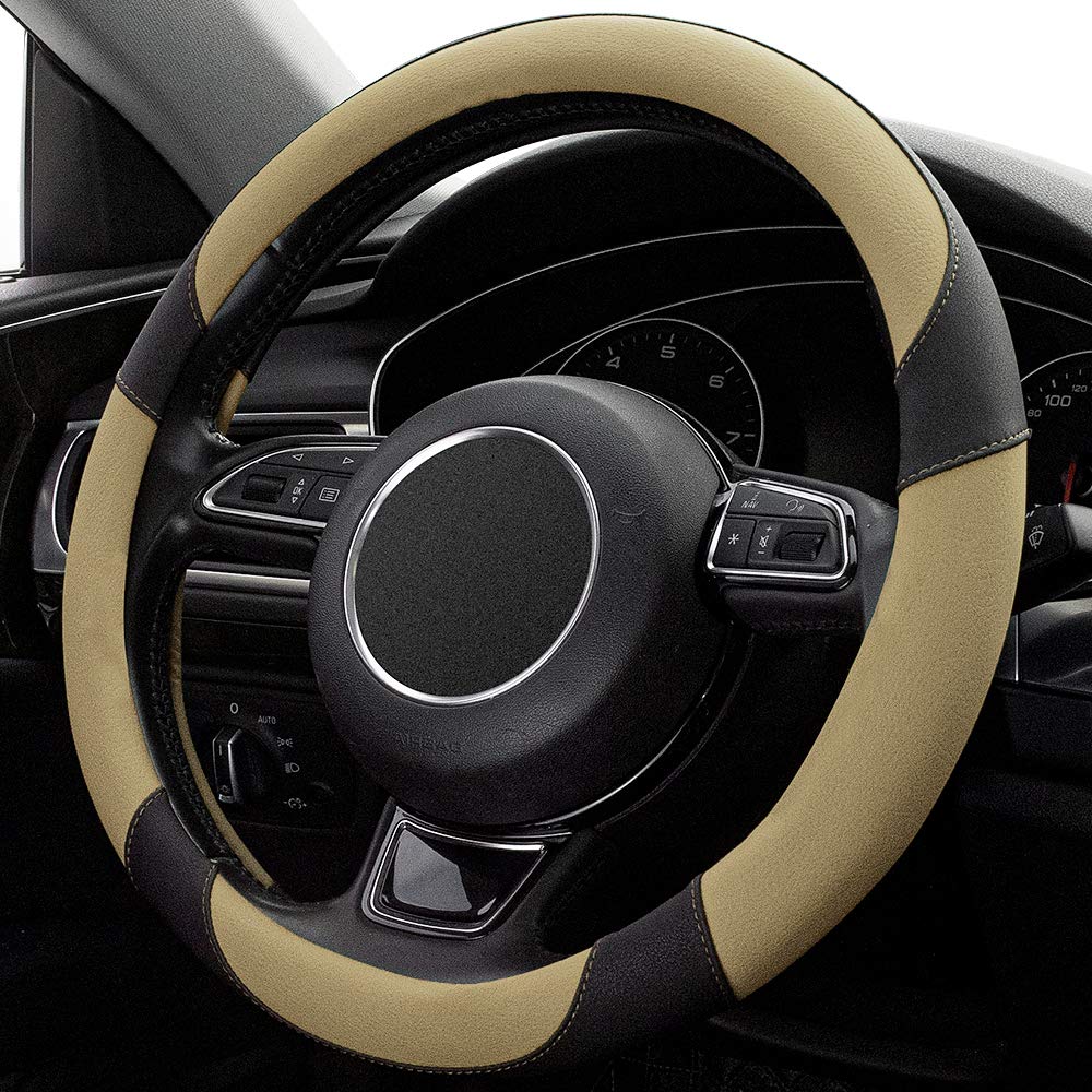 Universal Car Steering Wheel Cover Breathable Anti-Slip, 15 Inch Microfiber Leather Auto Steering Wheel Cover For Car Truck Suv