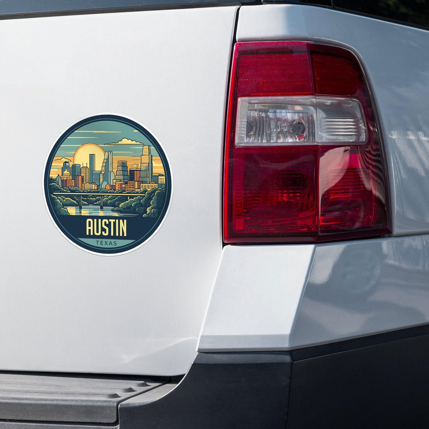 Austin City Sticker - Waterproof Vinyl Decal for Car Bumper, Laptop, Water Bottle, Wall, and Window, Size - 5'' Longer Side