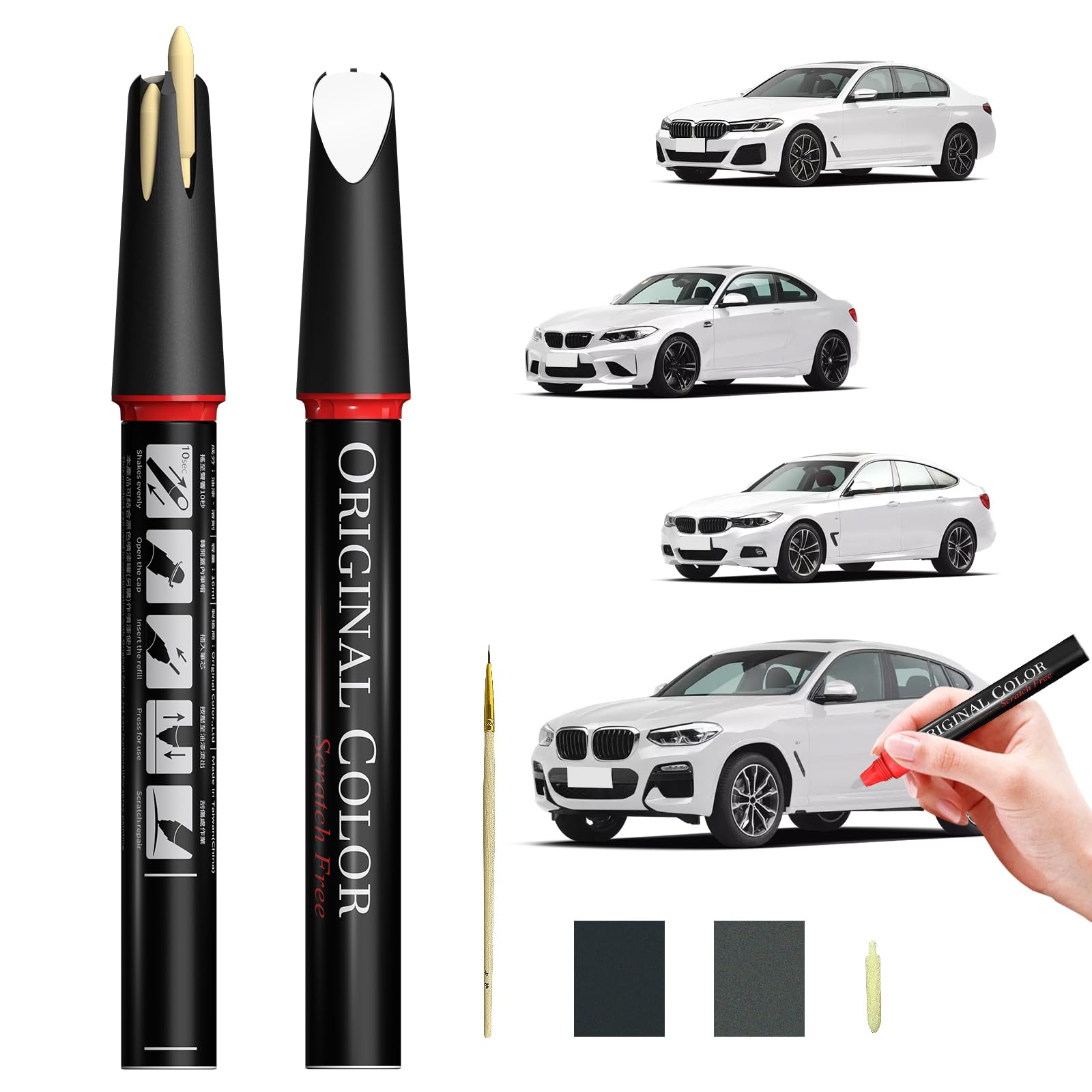 Carhoo A76 Deep Sea Blue Compatible With BMW Exact Match Touch Up Paint Pen, Car Scratch Remover for Nicks and Chips Repair - 0.