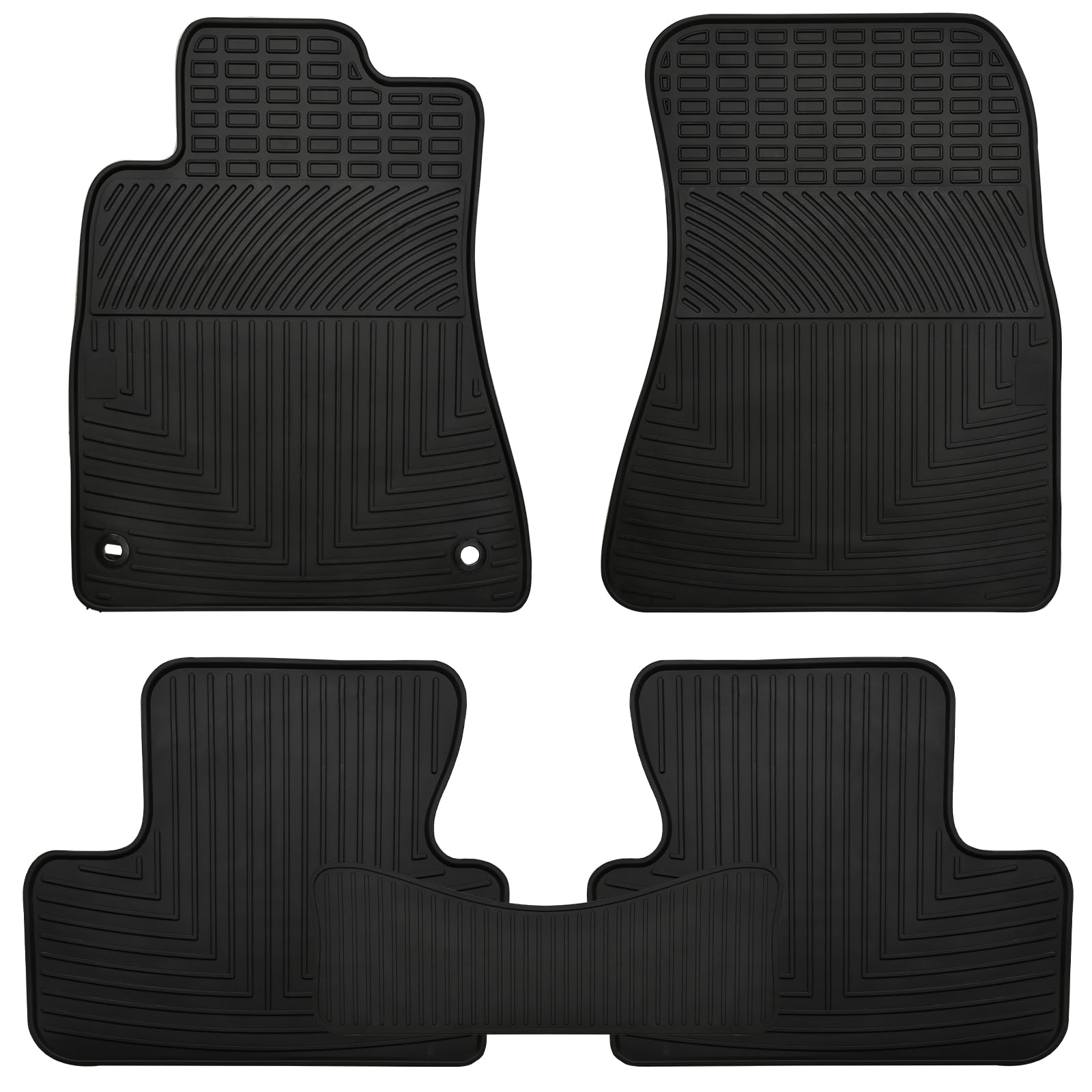 Matericuo Car Floor Mats Custom Fit For Lexus Is 2005-2012 Is350 Is250 Black Rubber Auto Liner Mats All Weather Protection Heavy