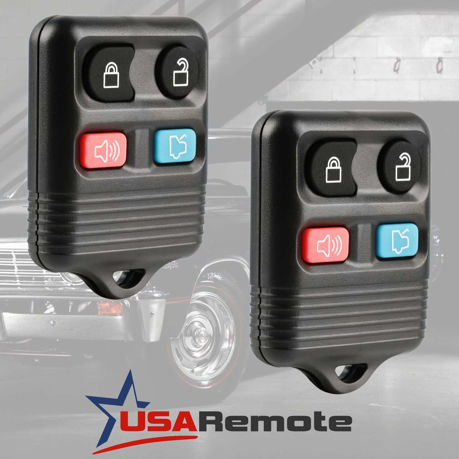 Car Key Fob Keyless Entry Remote fits Ford, Lincoln, Mercury, Mazda with Ignition Key (CWTWB1U331 GQ43VT11T CWTWB1U345 4-btn), S