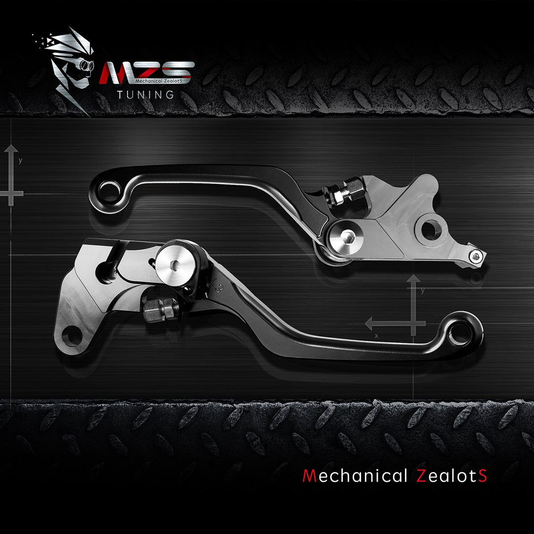 Mzs Black Dirt Bike Brake Clutch Levers Pivot Adjustable Cnc Compatible With Crf250L Crf250M 2012-2021 / Crf250La 2017-2021 / Cr