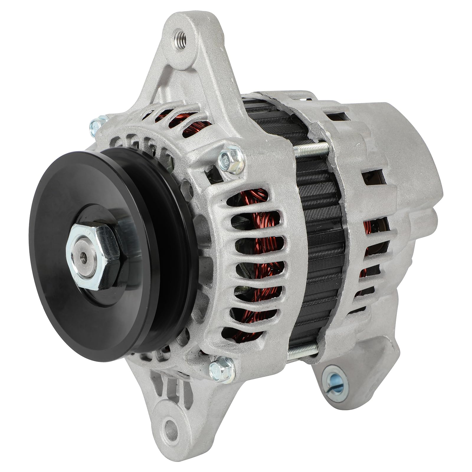 SCITOO Alternator Fit for Nissan Lift Truck 2004-2009 04 05 06 07 08 09-12V 50Amp CW V1 Pulley Class, Replace OE# 12566