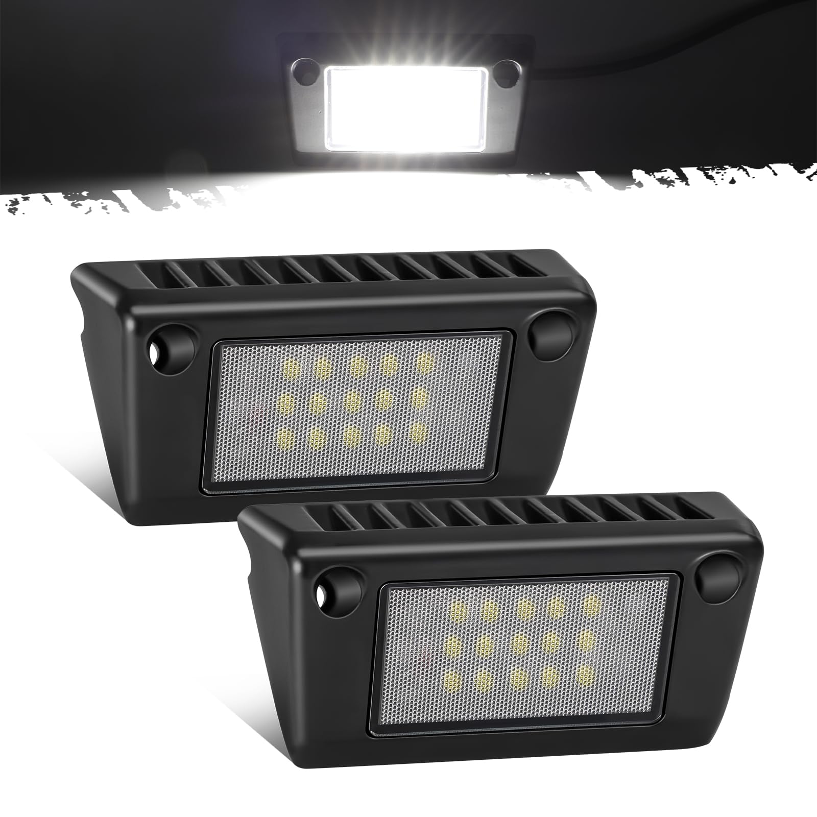 Partsam 2Pcs RV Porch Lights, 21LEDs Aluminum RV Exterior LED Light 1000LM White IP67 Waterproof for RV Camper Motorhome Trailer