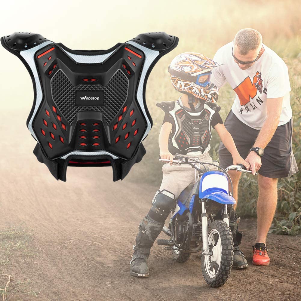 Webetop Youth Chest Protector Motocross Armor For Dirt Bike Motorcycle Atv Mtb L