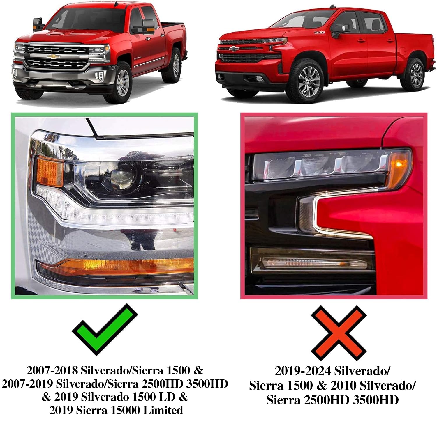 Comnova Running Boards Compatible With 2007-2018 Silverado/Gmc Sierra 1500 & 2500Hd 3500Hd Crew Cab, 2019 Silverado/Sierra 2500Hd 3500Hd Crew Cab 6.5 Inches Heavy Textured Powder Side Step