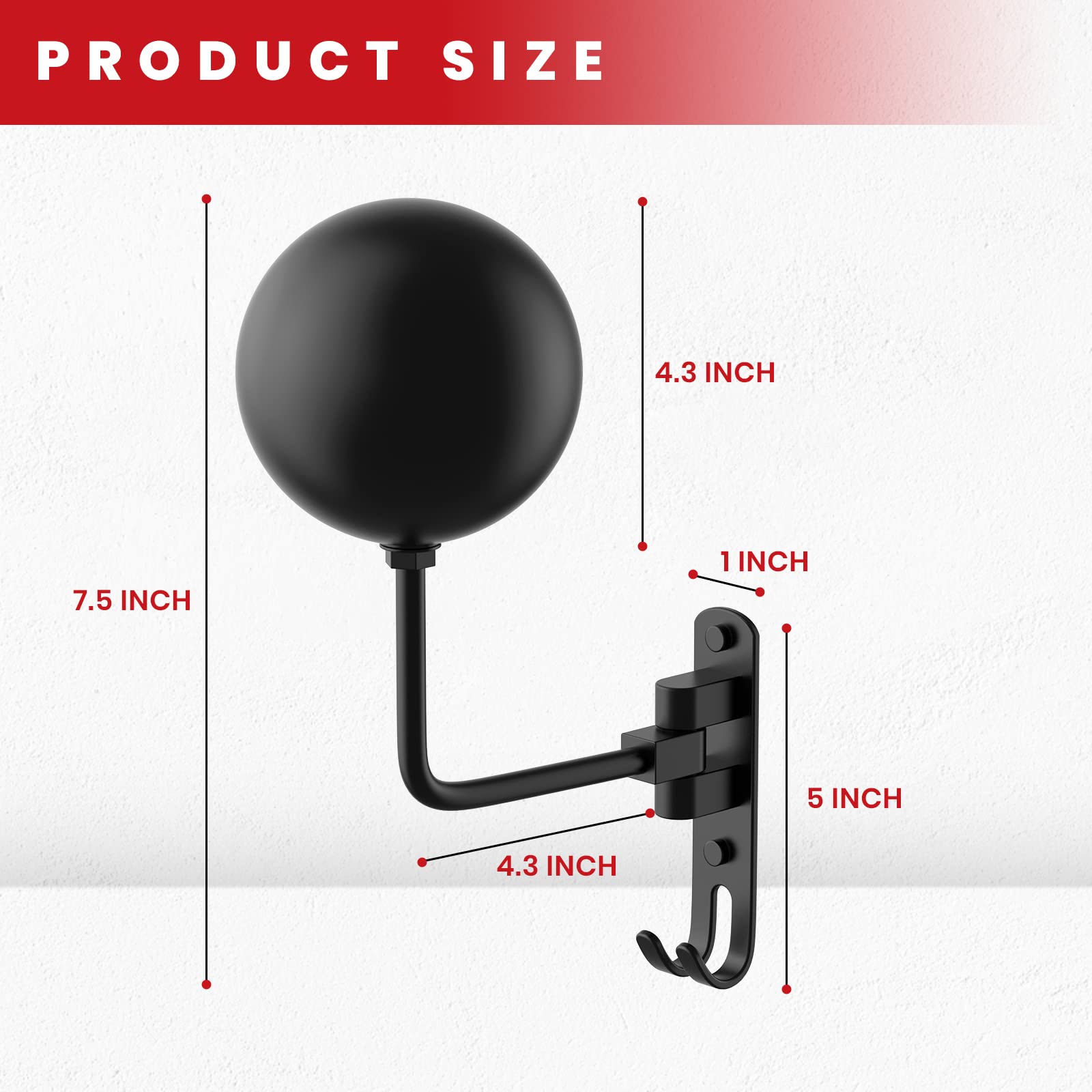 Lifxize Helmet Hanger Helmet Hanger Wall Mount 180° Rotation With 2 Hooks Helmet Holder For Motorcycle Bike Racing Coats Suit Sports Gear - 2 Pack