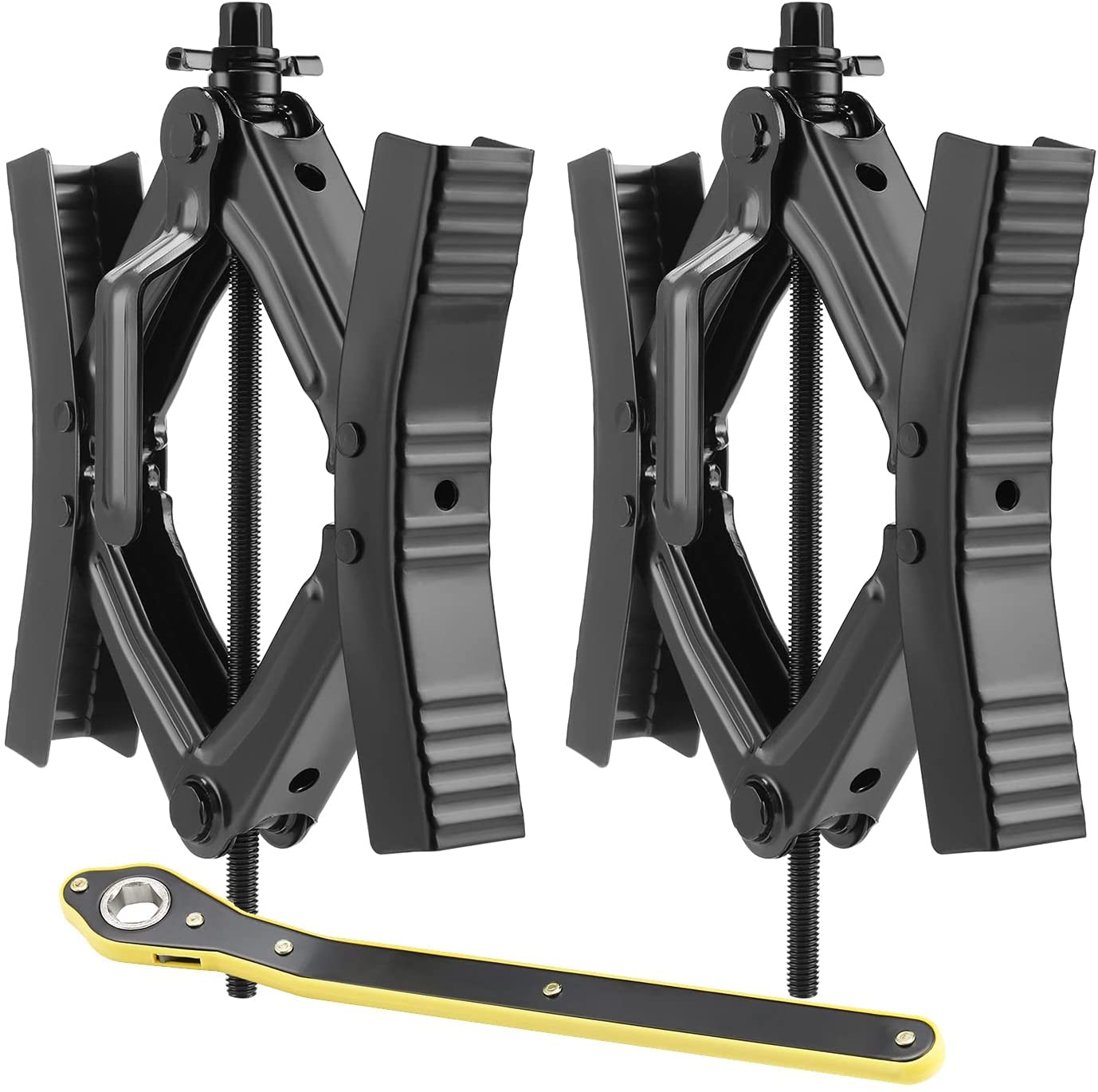 EPOARTIST Camper Wheel Chock Stabilizer 2 Sets, RV Wheel Immobilizers for Travel Trailer Tire Chocks, Tire Lock. Mast Have Dual