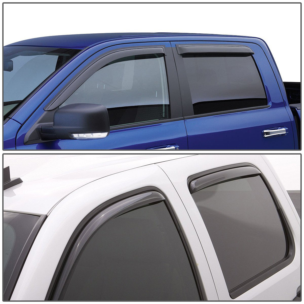 Auto Dynasty Rain Guards Tape-On Compatible With 2005-2014 Frontier D40 4Pcs Window Visor Deflector