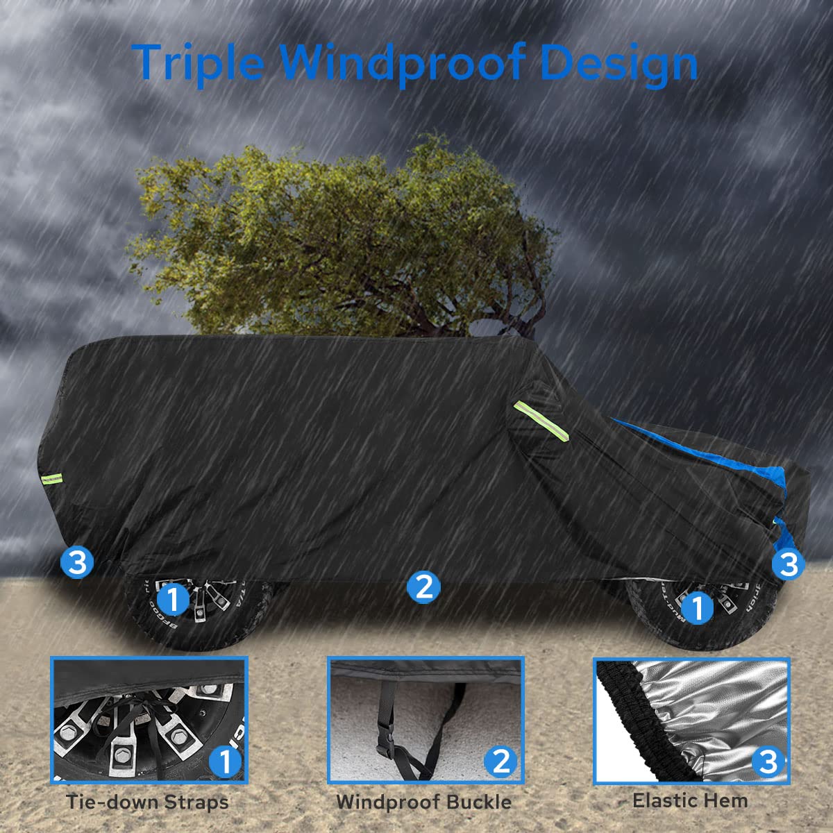 Avecrew Car Cover Custom Fit For Camaro, Waterproof All Weather Full Exterior Cover Rain Snow Uv Protection Cover With Side Door