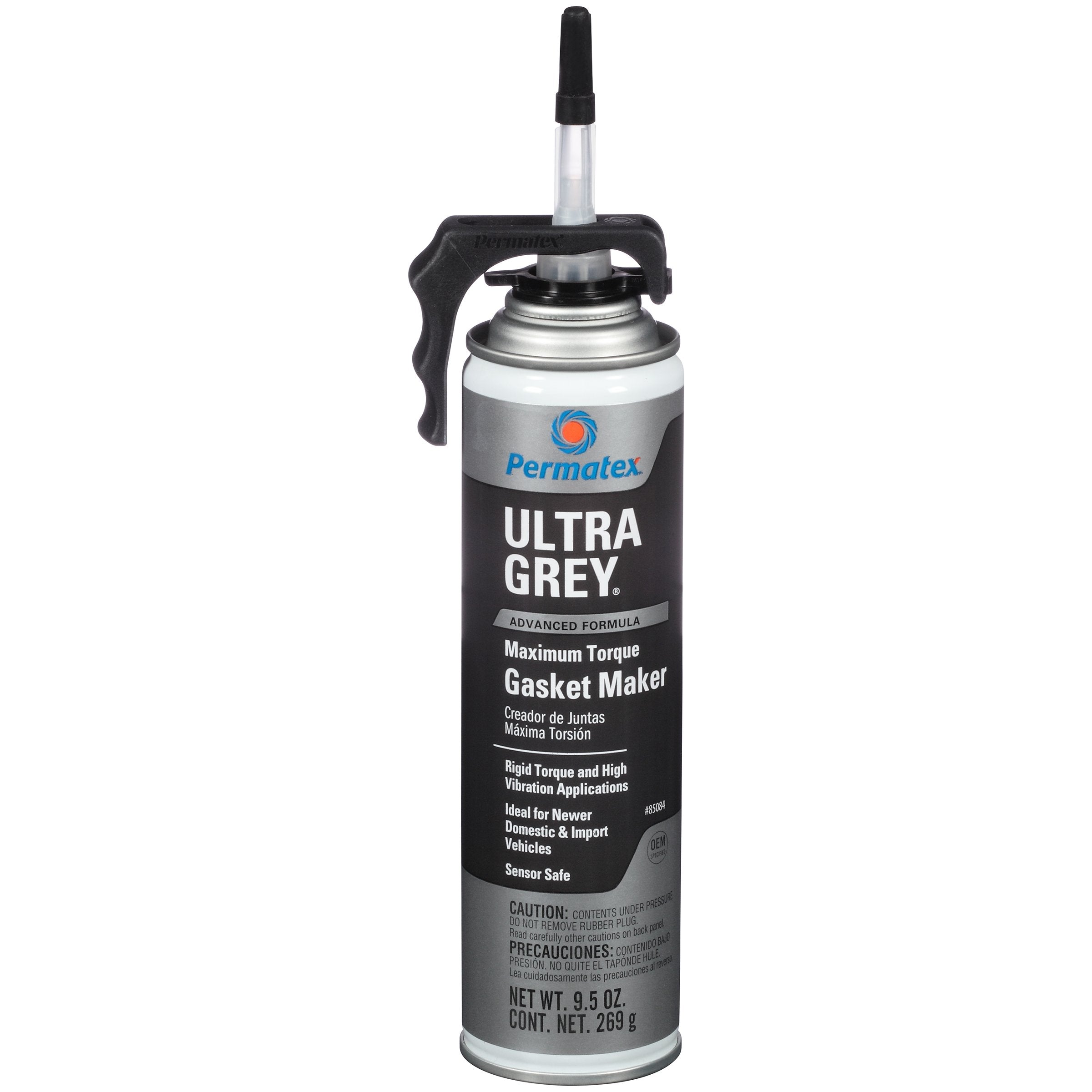 Permatex 85084-6Pk Ultra Grey Rigid High-Torque Rtv Silicone Gasket Maker, 9.5 Oz. Powerbead Can (Pack Of 6)