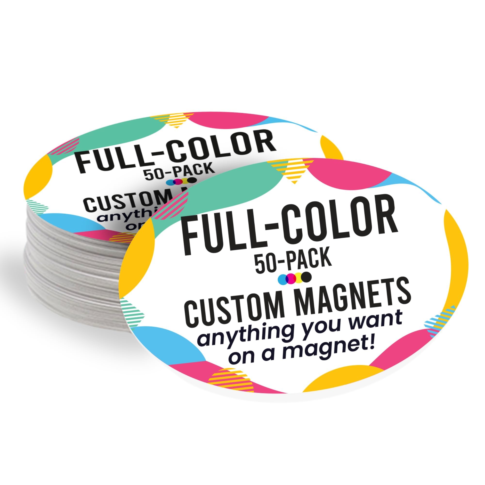 Magnet Me Up Custom 4X6 Inch Oval Magnet, 50 Pack, Customizable For Businesses, Personal Use, Choose Your Text, Upload Image, Ma