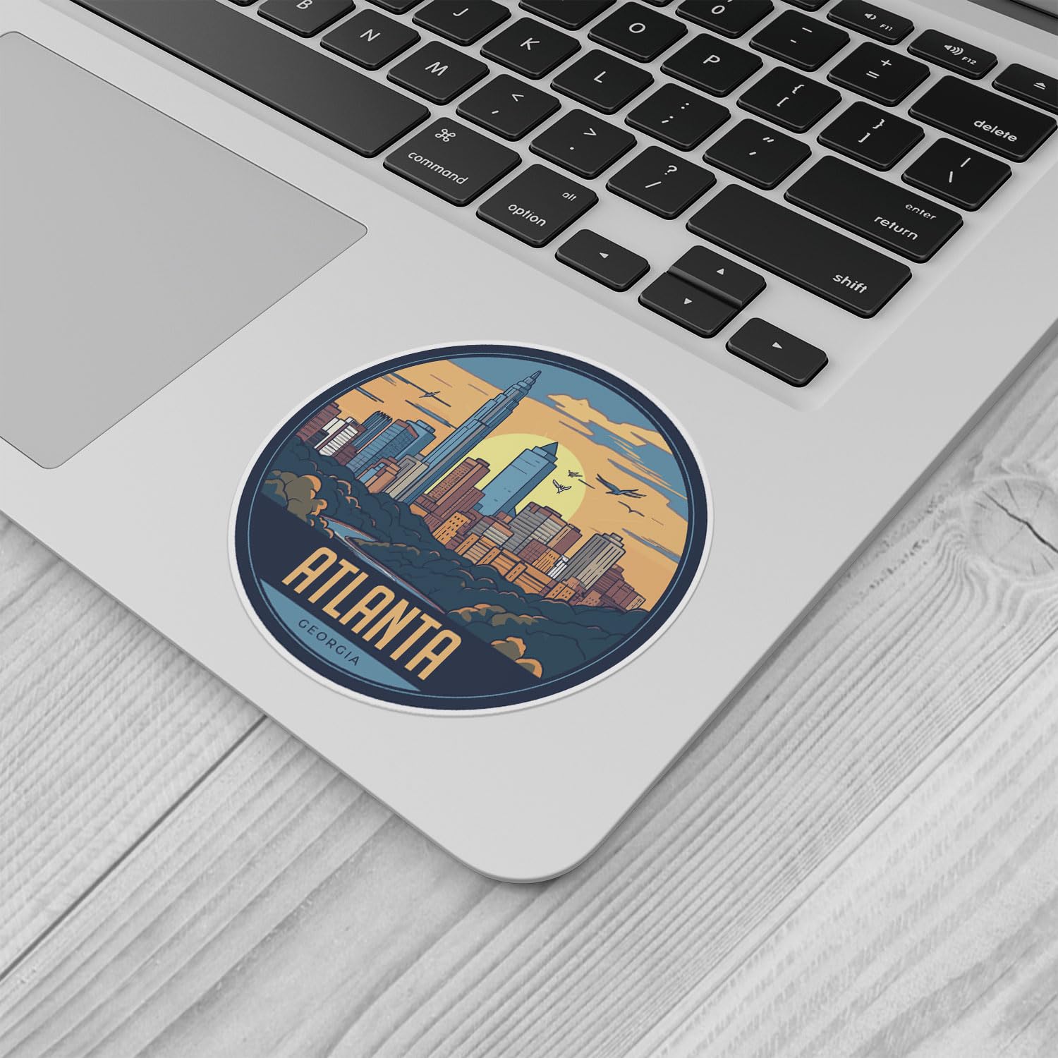 Atlanta City Sticker - Waterproof Vinyl Decal for Car Bumper, Laptop, Water Bottle, Wall, and Window, Size - 5'' Longer Side