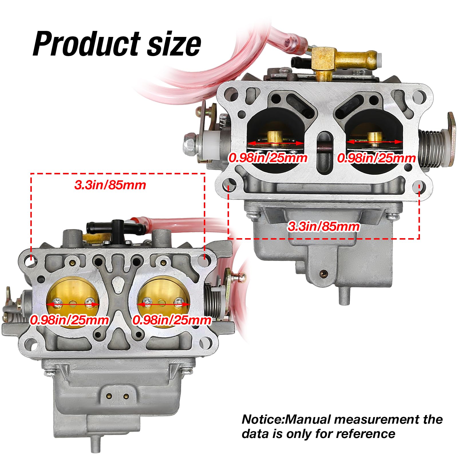 SYOWADA 15003-2766 Carburetor Replacement For Kawasaki Mule 3000 3010 3020 2001-2008, Carb Tune Kit Replacement For 11060-2477 1