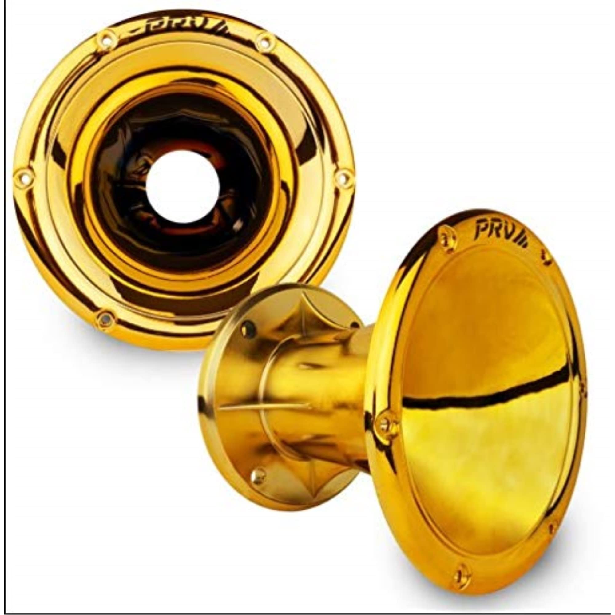 Deejay LED Gold Bolt-on Horn Flare - 2-in Throat, Black, Model: Deejay LED