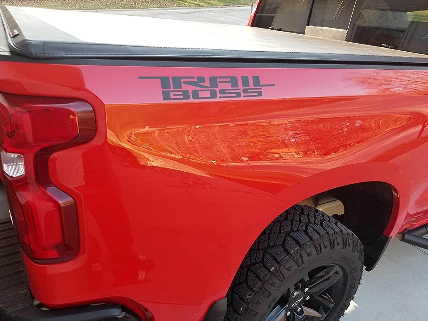 Aimoll Trail BOSS Bedside Decal Stickers for 2019-2023 Z71 Silverado 1500/2500 HD, Black, Model Aimoll-22-353